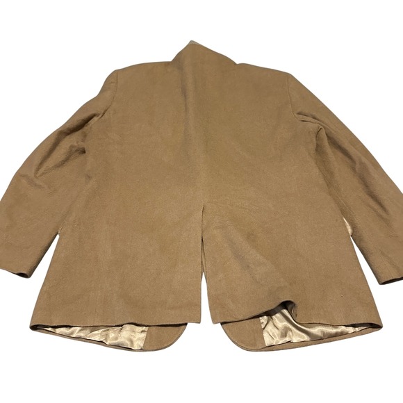 Robert Stock Men Tan Wool Blend Blazer Jacket Coat Size Medium - Picture 2 of 10